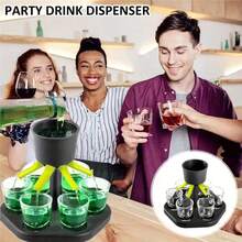 1pc Hexagonal Fair Drink Dispenser With Cup, Party Fair Distribution Dispenser, Cup Tray Set, Suitable For Home, Restaurant, Gift, Drink Dispenser, Beverage Dispenser - View 2