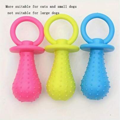 1个奶嘴形状的狗狗磨牙玩具，耐咬硅胶宠物咀嚼棒，适合幼犬，缓解无聊，护理小型、中型和大型犬的牙齿。