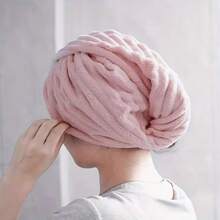 1 Peça Toalha de Cabelo Super Absorvente e de Secagem Rápida, Touca de Banho Grossa, Toalha de Secagem de Cabelo de Alta Qualidade Sem Atrito, Touca de Banho Absorvente, Turbante de Secagem de Cabelo Super Absorvente, Suprimentos de Banheiro, Acessórios de Banheiro - Multicolorido - Visão 4