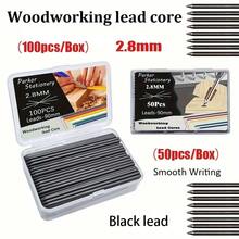 New Type Of High Hardness Woodworking Special 2.8mm Large Capacity Graphite Lead Core 100/50pcs Box Wear-Resistant Lead, Suitable For Construction Furniture Painting Marking Tool (1 Box Of Lead Core) - Sets - View 1