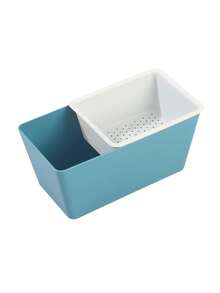 双层零食盒、西瓜籽压碎器、方形沥水水果盘、家用糖果干果托盘 - 彩色 - 查看 13