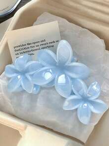 1pc Minimalist Elegant Daisy Flower Shark Claw Hair Clip, Suitable For Beach Vacation/Gift - Multicolor - View 4