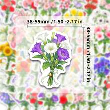 50 miếng dán hình bó hoa dễ thương, decal vinyl hoa trang trí đẹp mắt cho bình nước, máy tính xách tay, sổ tay, album ảnh, ốp điện thoại, sổ kế hoạch, nhãn dán hoa trang trí cho người lớn, thanh thiếu niên, đồ thủ công DIY, gói quà, văn phòng phẩm và trang trí cuộc sống hàng ngày, chống thấm nước và có thể tái sử dụng. - Nhiều màu - Xem 2