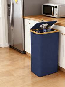 1pc Foldable Storage Box, 100L Recycling Bin With Lid, Removable & Reusable Inner Bag, Includes 1 Removable & Reusable Inner Bag, Suitable For Bottles, Cans, Plastics And Glass. Multifunctional Waste Sorting Box For Home, Apartment, Office And Dorm - Multicolor - View 2