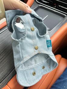 PETCIRCLE 1pc Pet Clothes, Dog Jacket Coat, Heart Design, For Small Dogs - Blue - View 7