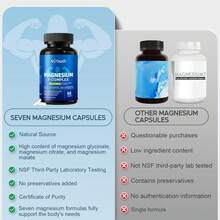 Magnesium Complex Capsules – 7 Magnesium Types With Zinc, Vitamin D3 & B6 | Mineral Supplement For Daily Wellness Support | 60 Capsules - 1 chai - Xem 5