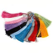 10pcs 13cm Polyester Silk Tassel Mixed Color Bookmarks, Curtain Sewing DIY Handicraft Decorative Hanging Ornaments - Tassels - View 3