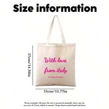 Italy Love Wedding Welcome Canvas Tote Bag Destination Wedding Favors Customized Guest Bag - Multicolor - View 14