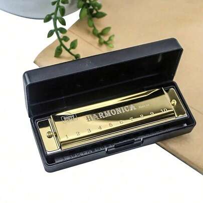1 chiếc kèn harmonica kim loại 10 lỗ chuyên nghiệp, thích hợp cho người mới bắt đầu chơi nhạc cụ mini, gảy đàn guitar, kèn harmonica tròn, kèn harmonica, nhạc cụ, kèn clarinet, kèn harmonica, kèn clarinet, nhạc cụ, nhạc cụ tam giác, đàn guitar chuyên nghiệp, kèn harmonica, âm nhạc, nhạc cụ, kèn harmonica kim loại, đàn guitar acoustic, v.v. Ggongi, âm nhạc, kèn harmonica, kèn harmonica, âm nhạc, nhạc cụ, trang trí nhà cửa, quà tặng cho phụ nữ, quà tặng cho nam giới