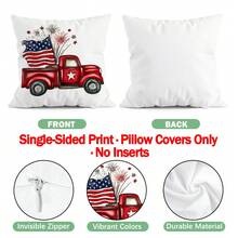 4pcs Independence Day Celebration Pattern Pillow Covers, Single-Sided Printed Pillow Shams, Suitable For Living Room, Bedroom, Home Decor, All Seasons - Multicolor - View 4