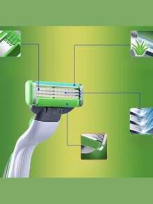 Traditional Men's Manual Shaver Set, 3-Layer Shaver Blades Compatible With MACH 3, Multi-Layer Blade Shaver, Handheld Manual Shaver - Safety Razor - View 8