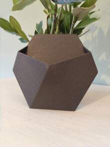 1 pieza Maceta decorativa de pared, Maceta de planta impresa en 3D, Maceta decorativa para el hogar, Adorno de escritorio artesanal simulado - A - Ver 4