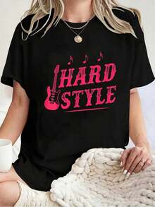 Camiseta 100% Algodón Unisex Hardstyle Harder Styles para Fiestas Rave, Eventos, Festivales y Baile, Camisetas con Gráficos Vintage, Ropa Casual, Ropa de Verano para Hombres y Mujeres - Negro - Ver 6