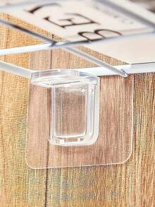 20 buah Pin Penyangga Rak, Klip Rak Perekat, Pin Rak Tugas Berat (Cocok untuk Lemari Dapur, Rak Buku), Braket Rak Lemari Pakaian, Penyangga Rak Lemari Pakaian, Pengikat Rak Lemari Transparan (Untuk Penggunaan di Rumah) - Clear - View 6