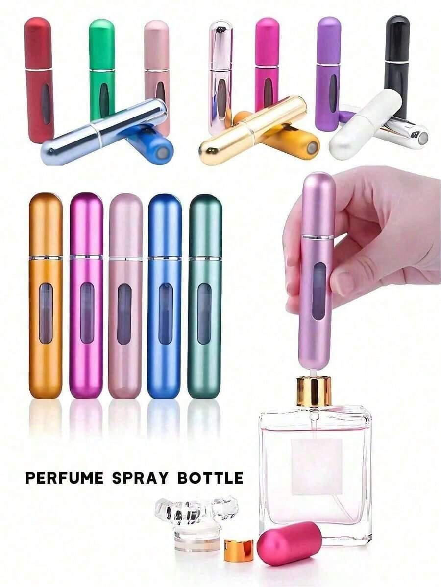 1pc Portable Mini Perfume Atomizer Spray Bottle Set – Refillable Travel Size Fragrance Dispenser For On-The-Go Touch-Ups – Ideal For Carrying Your Favorite Scents In Purses, Pockets, Gym Bags, And During Travel Or Shopping Trips – Leakproof, Easy To Fill, And Perfect For Parties & Everyday Use Back To School Perfume Bottle Accessory For Any Occasion - 1 件黑色 - 查看 1
