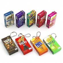 Móc khóa hình hộp bánh quy Pocky, Matcha, dâu tây, sô cô la, đồ chơi thực phẩm sống động như thật. - Nhiều màu - Xem 4