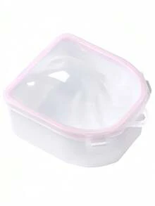 1pc Pink Double Layer Nail Soaking Bowl Soak Off Gel Polish Remover Manicure Bowl Manicure Tools,Nail Supplies,Nail Tools,Nail Art Tools,Back To School,Nails,Nail Tools For Press On Nails - Pink - View 6