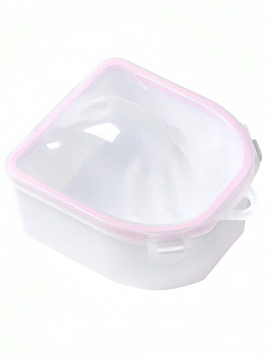 1个粉色双层指甲浸泡碗，可卸除凝胶指甲油，美甲碗，美甲工具，美甲用品，美甲工具，美甲艺术工具，返校季，美甲，美甲工具（适用于贴片式美甲） - 粉色 - 查看 1