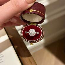 奢华优雅镀铑微镶全锆石女士结婚戒指 - 白金 - 查看 2