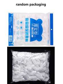 500个/100个一次性食品保鲜膜、浴帽套、多用途一次性收缩袋、一次性鞋套、加厚厨房食品保鲜膜、冰箱食品保鲜膜、可伸缩弹性罩 - 彩色 - 查看 8