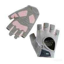 1 Pair Unisex Breathable Anti-Slip Cycling Half Finger Gloves, Professional Fitness Gym Fishing Bike Gloves For Summer - A - View 13