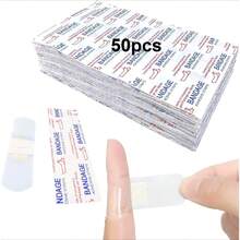 50/100/200 Pcs Clear Adhesive Bandages Waterproof PE Bulk Bandages - Multicolor - View 6