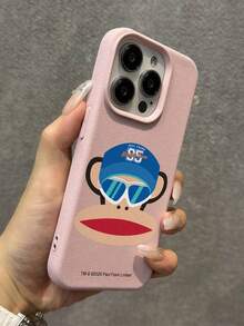Ốp điện thoại Paul Frank họa tiết vải thiều, bảo vệ toàn thân chống sốc với nắp che camera, họa tiết khỉ đeo kính thời trang, thiết kế mới tương thích với iPhone 13/14/15/16/17 Pro Max - Nhiều màu - Xem 5