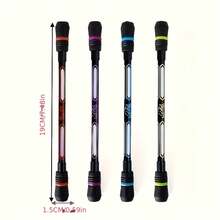 2pcs Anti-Slip Relaxing Rotating Pens, Black Neutral Ink, Suitable For Adults And Students - Office Supplies - Multicolor - View 9