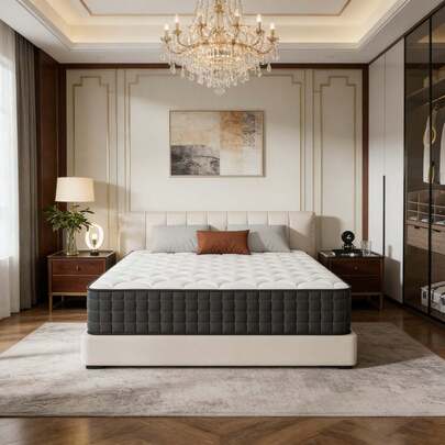 Lalulu Colchón Ergonómico para Clima Cálido de México, Espuma Memory Foam Transpirable, Anti-Humedad, Muelles Silenciosos, Individual/Matrimonial/Queen Size, Sueño Profundo ,En Caja