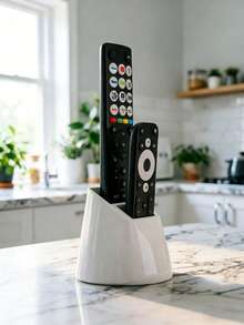 2-Slot Remote Control Holder - Practical Desktop Organizer, Suitable For TV, AC, Lamp Remotes And Office Supplies, Can Hold 2 Remotes, No Power Needed - View 9
