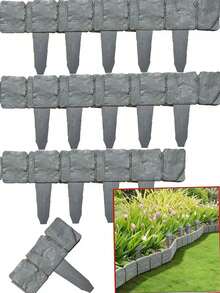 1/10pcs Plastic Fence Railing Garden Fencing Yard Landscaping Fence Christmas Villa Outdoor Foldable Mini Fence - 10pcs White - View 4