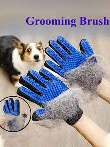 Pet Grooming Gloves, Deshedding Massage Grooming Gloves, Suitable For Removing Loose Hair On Dogs And Cats, Cat Cleaning Grooming Gloves, Pet Grooming Massage Petting Gloves, Deshedding Grooming Brush Gloves - Multicolor - View 1