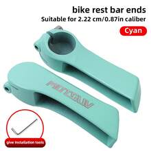 Puños de manillar de aleación de aluminio para bicicleta de montaña MOTSUV, mangas de manillar de cuerno de vaca con bloqueo de colores, accesorios de ciclismo - Multicolor - Ver 15