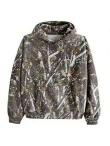 2026 New High Quality Camouflage Hoodie American Street Harajuku Retro Casual Loose Y2k Hoodie Winter Clothes Women Sweatshirt All Over Print Casual Pocket Drawstring Home - 深灰色 - 查看 3