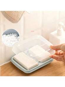 2-Slot Soap Dish, Bathroom Countertop Soap Holder With Drainage Design, Sealed Design Bathroom Accessory - Multicolor - View 7