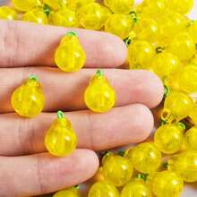 1pc/4pcs Cute & Fashionable Glass Vegetable & Fruit 3D Pendant Charms, Strawberry, Pineapple, Grape, Suitable For Necklace, Earrings, DIY Jewelry Making - Picture - View 68