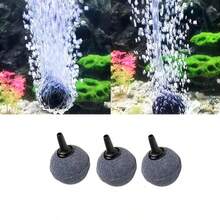 3pcs Aquarium Air Stone Bubble Diffuser (Spherical), Suitable For Fish Tank, Pond & Hydroponics System - Battery-Free Low Maintenance Oxygenator Using Bubble Aeration Technology - 3pc - View 2