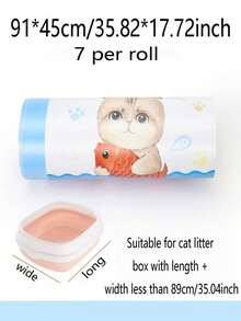 Disposable Cat Litter Bags, Dustless Slouchy Person Trash Bags, Drawstring Portable Cat Litter Box Bags, Thickened Cat Litter Box Liner Bags - Pink - View 18