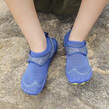 1 Pair Boys' Summer Outdoor Water Shoes, Hook And Loop Casual Beach Sandals - Blue - View 4