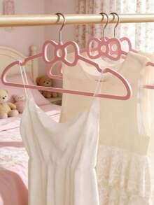 10pcs Pink Butterfly Shaped Plastic Hangers, Creative Student Dorm Clothes Drying Rack, Cute Non-Slip Clothing Hanger - Multicolor - View 8