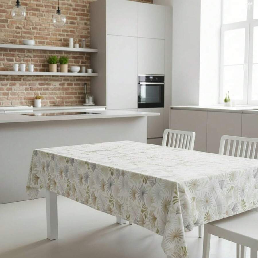 Kiva Plain Color Oilcloth Tablecloth, Stain Resistant, Water Repellent, Sizes From 100x140 To 300x140 Cm And Round 140 Cm - Oilcloth Tablecloth Made In Spain - Available In 10 Colors - 選項 1 - 查看 1