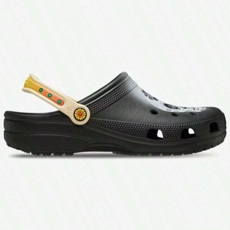 Crocs Day Of The Dead Classic Clogs Black White Grey Men's 212109-0C4 - 黑色 - 查看 1