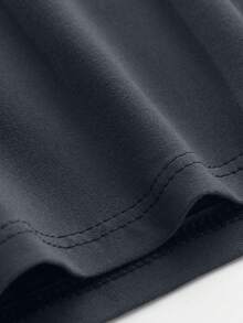 青少年男孩街头风滑板“KING”字母印花无袖背心+工装裤春夏舒适新款套装 - 深灰色 - 查看 11