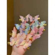 18pcs/Set Dreamy Fairy Butterfly Hair Clips Combo, Delicate Soft Vibe, One Clip Beautifies, Back-To-School Essential - Suitable For Girls And Women, Daily Outing, Dates, Photoshoot, Works For Buns Or Down Hairstyles, Easy To Set The Mood, Claw Clips, Hair Claws, Hair Slide, Hair Barrettes, School Stuff, Hair Accessories, Head Accessories - 多色-1 - 查看 4