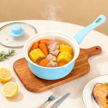 13-Piece Sky Blue Non-Stick Cookware Set With Utensils, Kitchen Pots And Pans Set With Glass Lids, Easy To Clean Uniform Heat Conduction Cookware For Home & Apartment - 查看 9