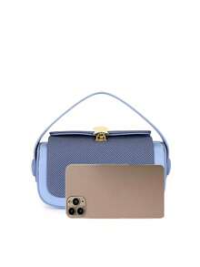 Women's Fashion Shoulder Bag, Casual Versatile Small Square Handbag, Suitable For Outings, Travel, Shopping - Baby Blue - View 6