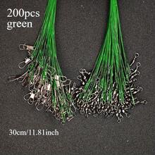 Avlcoaky 200支装带转环和扣环的钓鱼前导线不锈钢钓鱼前导线 - 彩色 - 查看 17