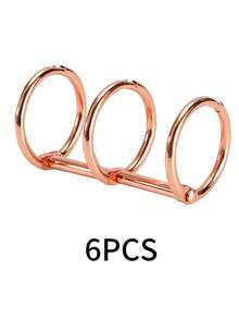 1pc Solid Color 3-Ring Binder Clips, Versatile Binding Accessories For Personalized Planner, Notebook, Calendar - Multicolor - View 29