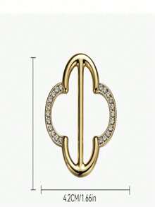 1/3件套女士金属衬衫领夹、围巾夹和皮带扣时尚配饰套装，时尚胸针 - 彩色 - 查看 7