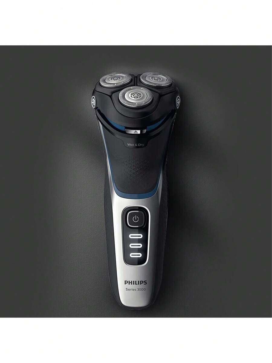 PHILIPS Máy cạo râu điện S3216/12 với chức năng tỉa râu mai, động cơ mạnh mẽ, có thể rửa sạch hoàn toàn, cho khả năng cạo sát và sạch sẽ, thời lượng pin dài, sạc nhanh, phù hợp cho cả cạo khô và cạo ướt. - màu đen - Xem 1